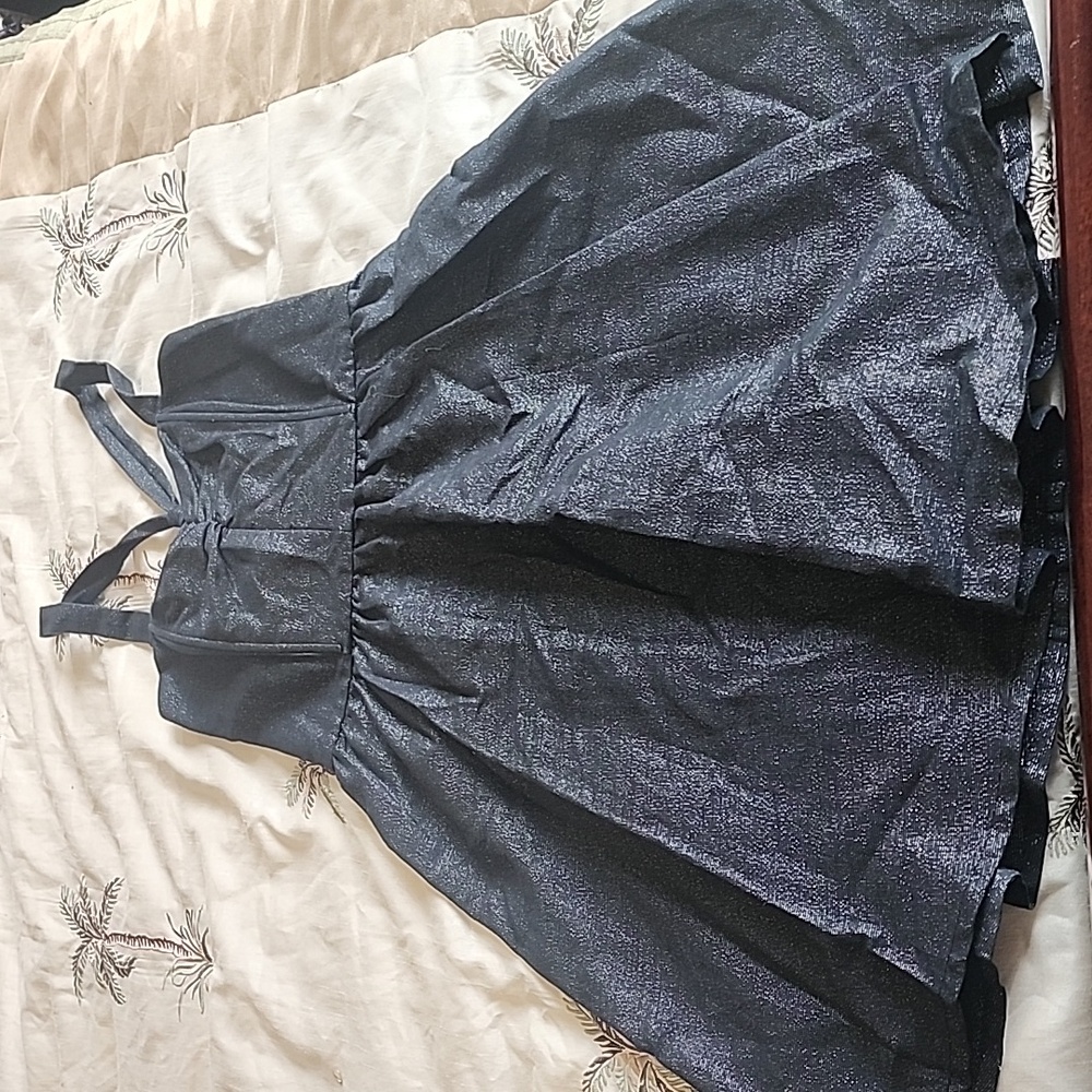 Navy shiny dress